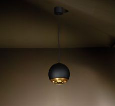Berrier hanglamp 1100Lm 2700K zwart + goud met zwart snoer
