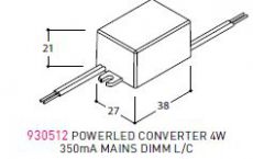 Driver 4W 350 mA mains dim