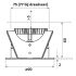 Fluxe 75 downlight HV-FD 230V 40 600Lm 2700K draadveer triac mat zwart