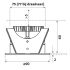 Fluxe 75 downlight HV-FD 230V 40 600Lm 4000K draadveer triac mat wit