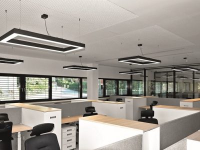 Kantoorverlichting design en efficiency geleverd door Canlux Projectverlichting