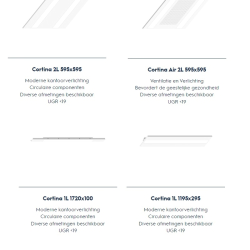 Illuxtron Cortina armaturen bij Canlux Projectverlichting