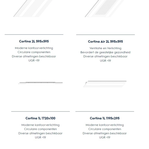 Illuxtron Cortina armaturen bij Canlux Projectverlichting